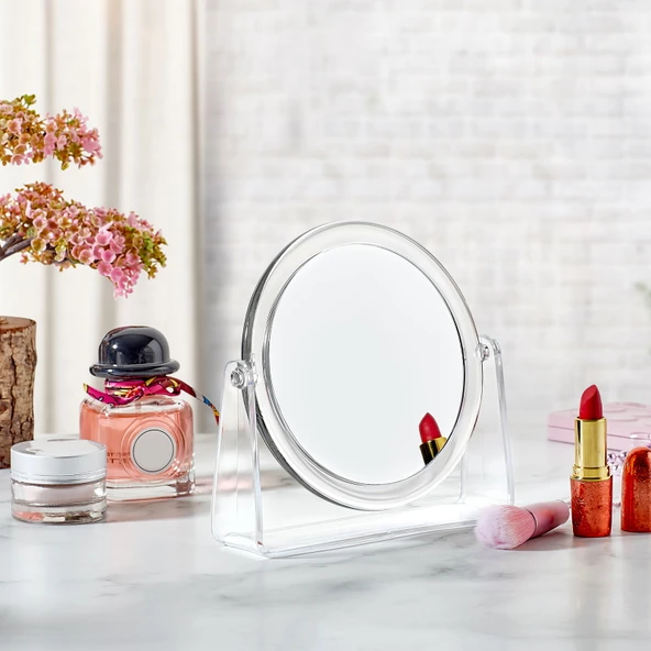 Store Yuvarlak Makyaj Aynası 4x Yakınlaştırma