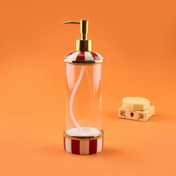 Maura Rossa Tekli Cam Sabunluk - Renkli / Sarı - 540 ml - 2