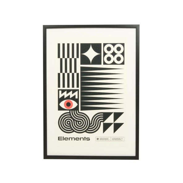 Deco Elements Tablo - Siyah / Beyaz - 50x70 cm - 2