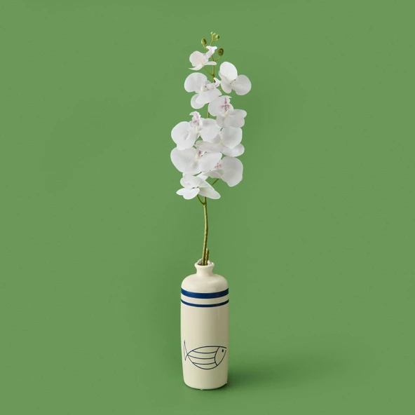 Exclusive Orkide Yapay Çiçek - Beyaz - 105 cm