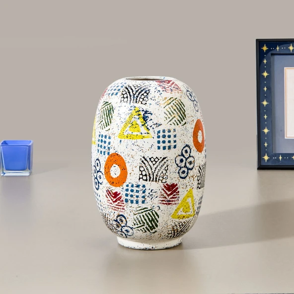 Deco Geo Vazo - Renkli - 23 cm