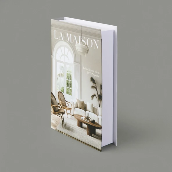 Deco La Maison Dekoratif Kutu - Gri / Beyaz - 27 cm - 3