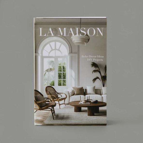 Deco La Maison Dekoratif Kutu - Gri / Beyaz - 27 cm