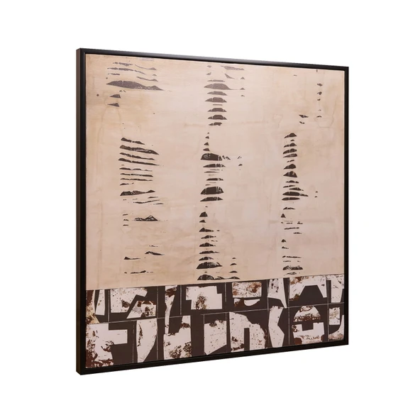 Deco Oasis Tablo - Bej - 80x80 cm - 3