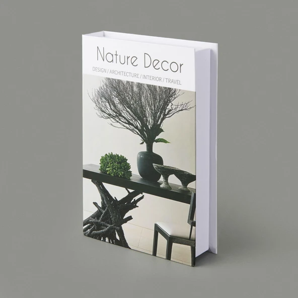 Deco Nature Decor Dekoratif Kutu - Beyaz / Siyah - 27 cm - 3