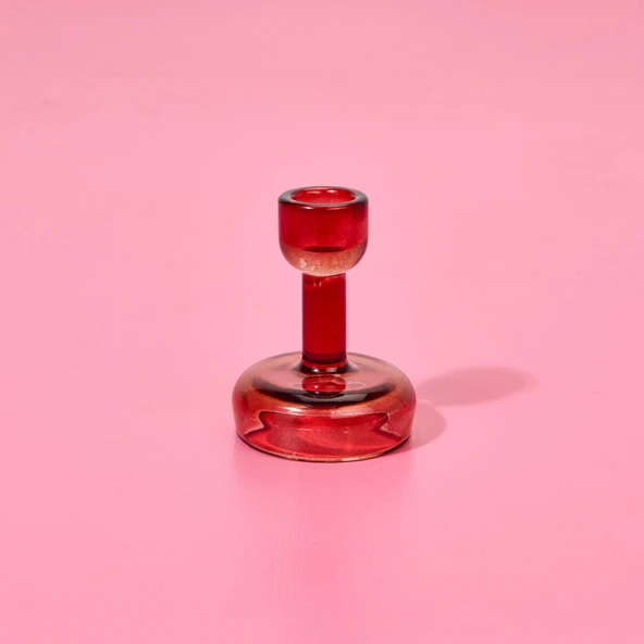 Cam Şamdan - Asorti - 7x7x10 cm - 2