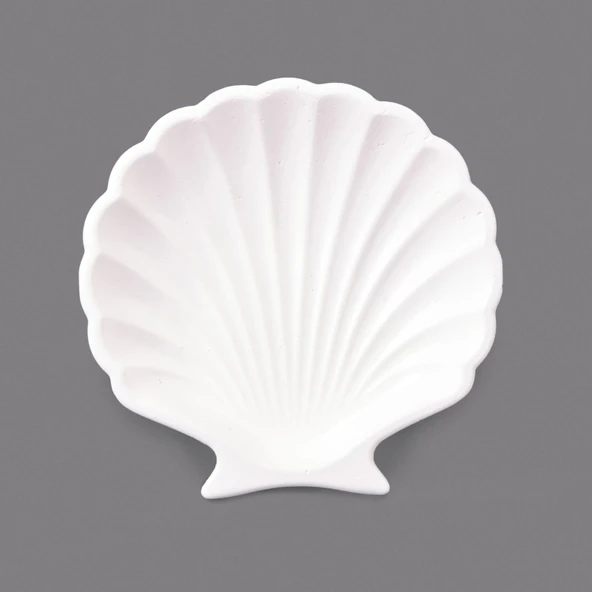 Deco İstiridye Dekor - Beyaz - 10 cm