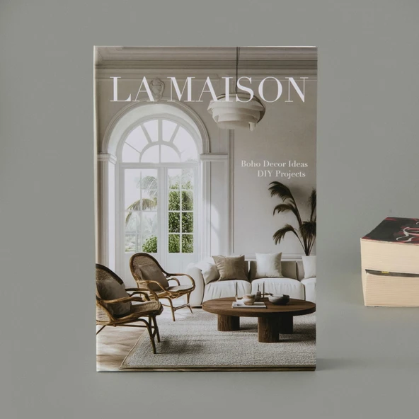 Deco La Maison Dekoratif Kutu - Gri / Beyaz - 27 cm - 2