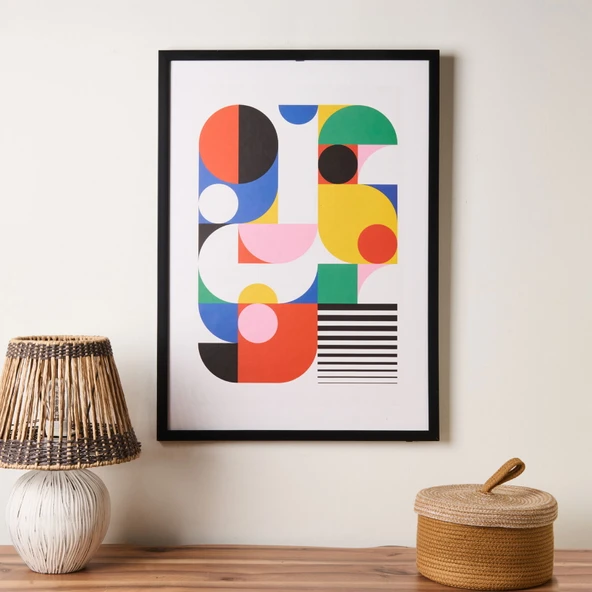 Deco Abstracto Tablo - Renkli - 70x50 cm