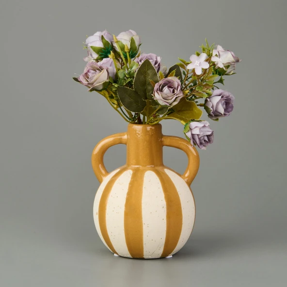 Pottery Vazo - Kahverengi - 20 cm - 2