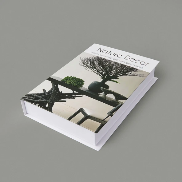 Deco Nature Decor Dekoratif Kutu - Beyaz / Siyah - 27 cm - 2