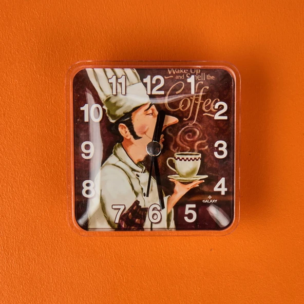 Kare Mıknatıslı Buzdolabı Saati - Asorti - 10 cm - 2