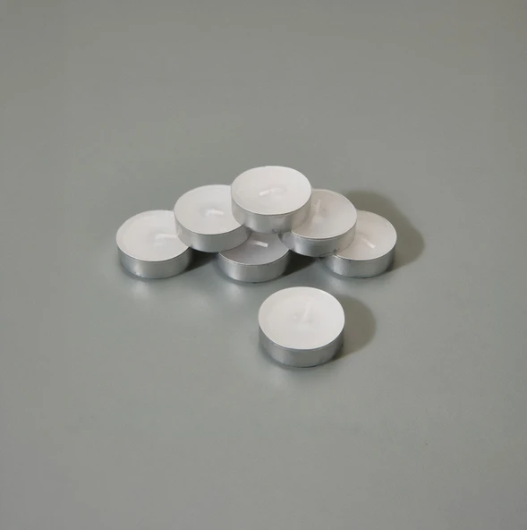 50'li Tealight Mum - Beyaz - 3,8 cm ürün görseli 1