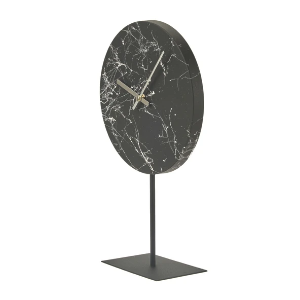 Modern Konsol Saati - Siyah - 24 cm - 2