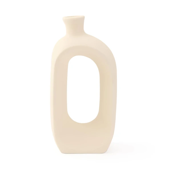 Home  Decor Doha Vazo - Krem - 25 cm