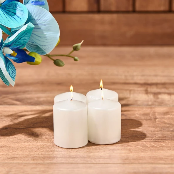 4'lü Bar Fener Mumu - Sedef- 3,8x5 cm ürün görseli 1