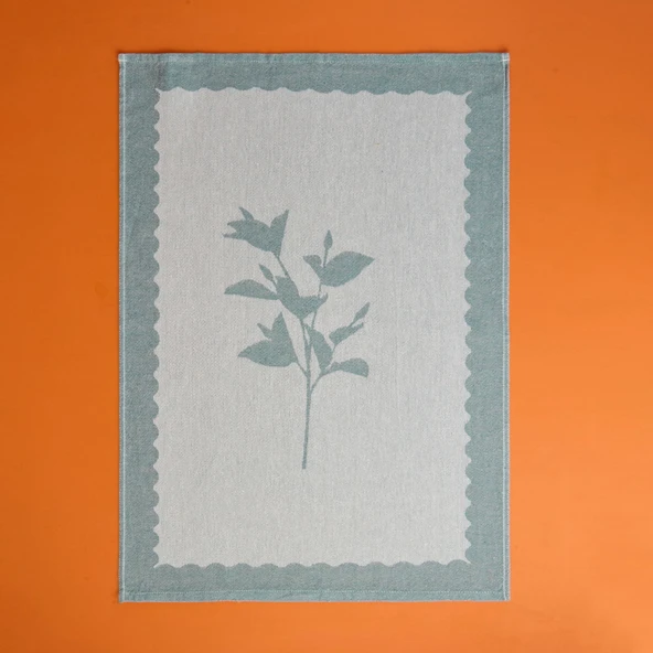 Soft Flower Kurulama Bezi - Yeşil - 40x60 cm