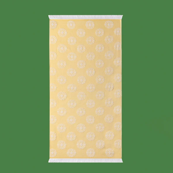 Soft Gael Plaj Havlusu - Hardal - 70x140 cm - 2