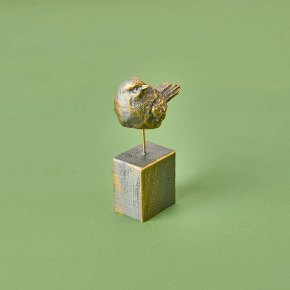 Deco Serçe Dekor - Füme / Altın - 11 cm - 3