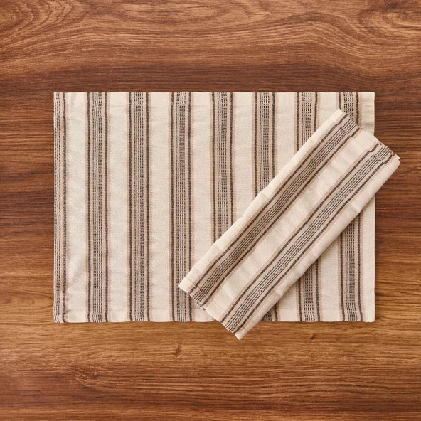 Soft Freya 2'li Amerikan Servis - Ekru / Bej - 35x50 cm - 2