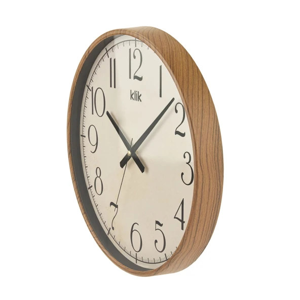 Simplex Ahşap Görünümlü Duvar Saati - Ceviz - 38 cm - 3