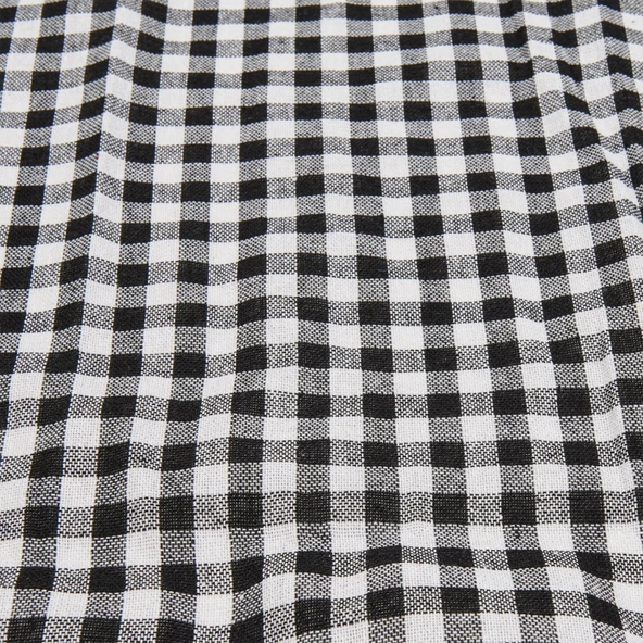 Soft Ekoseli Piknik Örtüsü - Siyah - 165x165 cm - 2