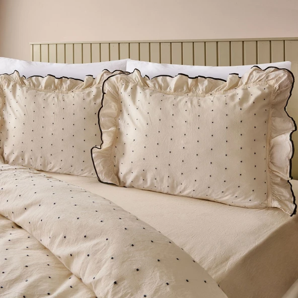 Soft Volute Çift Kişilik Nevresim Takımı - Krem - 2