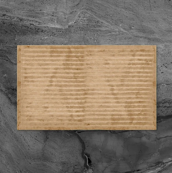 Soft Nuvo Banyo Paspası - Bej - 60x100 cm + 50x60 cm - 3