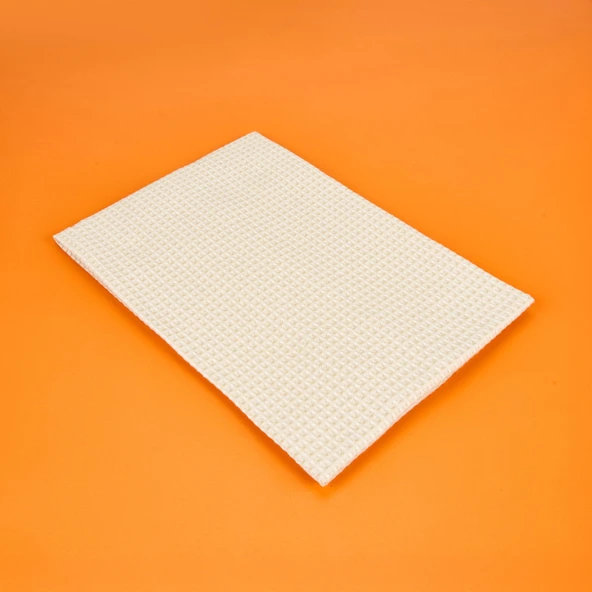 Soft Waffle 2'li Havlu Seti - Açık Bej - 60x110 cm + 40x60 cm - 2