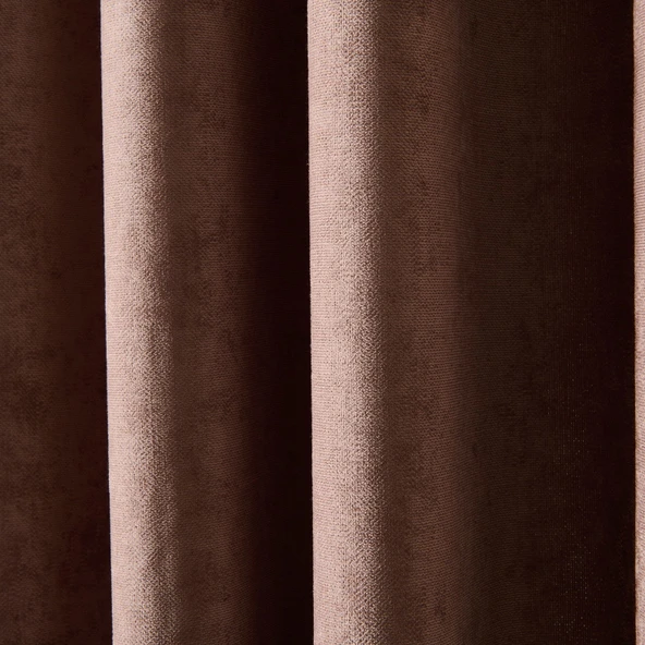 Soft Devon Fon Perde - Kahverengi - 140x270 cm - 2