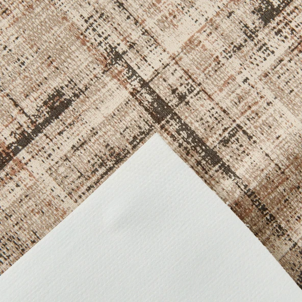 Soft Fibril Pvc Masa Örtüsü - Kahverengi - 140x200 cm - 3