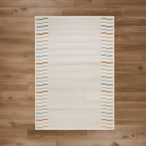 Soft Mono Tozumaz Antialerjik Halı - Kırık Beyaz - 120x180 cm ürün görseli