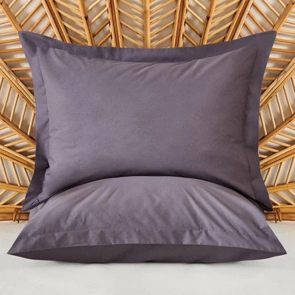 Soft Oxford 2'li Yastık Kılıfı - Antrasit - 50x70 cm ürün görseli 1