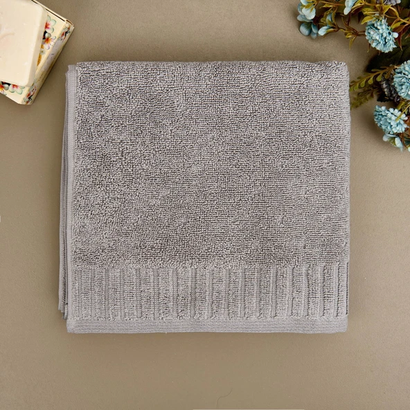 Soft Patte Yüz Havlusu - Gri - 50x90 cm ürün görseli