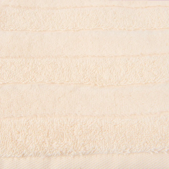 Soft Kadife Yüz Havlusu - Ekru - 50x100 cm - 3
