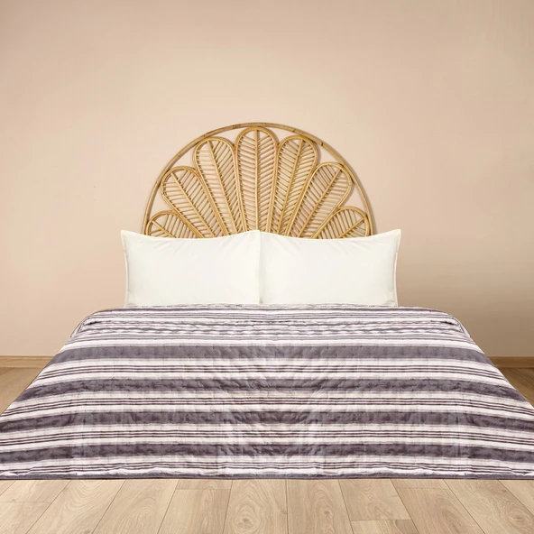 Soft Londra Çift Kişilik Yatak Örtüsü - Antrasit - 200x230 cm ürün görseli
