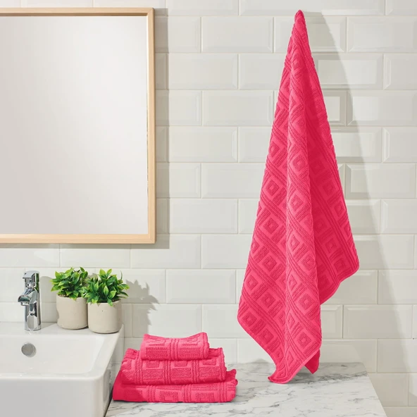 Soft Kybele Banyo Havlusu - Fuşya - 70x140 cm