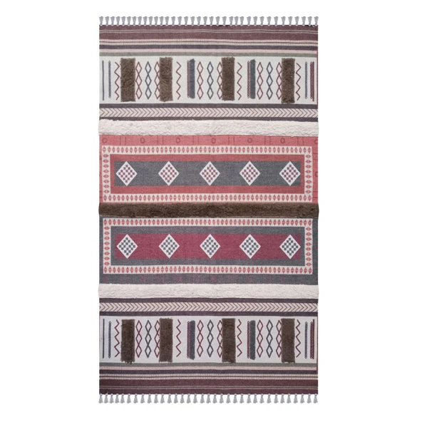 Home MR19 Tafting Pamuklu Kilim - Renkli - 150x230 cm