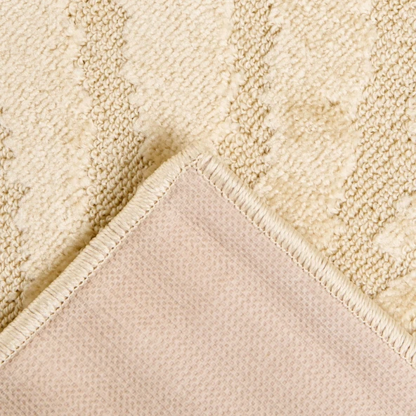 Soft Leaf Shaggy Halı - Bej - 120x180 cm - 3