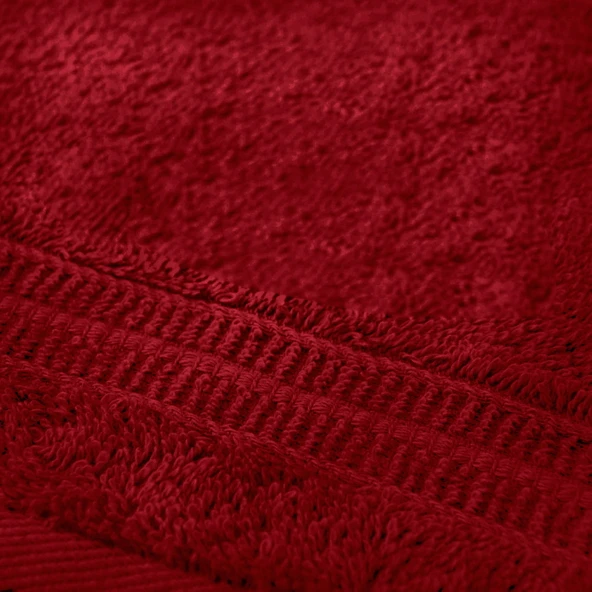 Organik Pamuk Banyo Havlusu - Bordo - 70x130 cm - 2