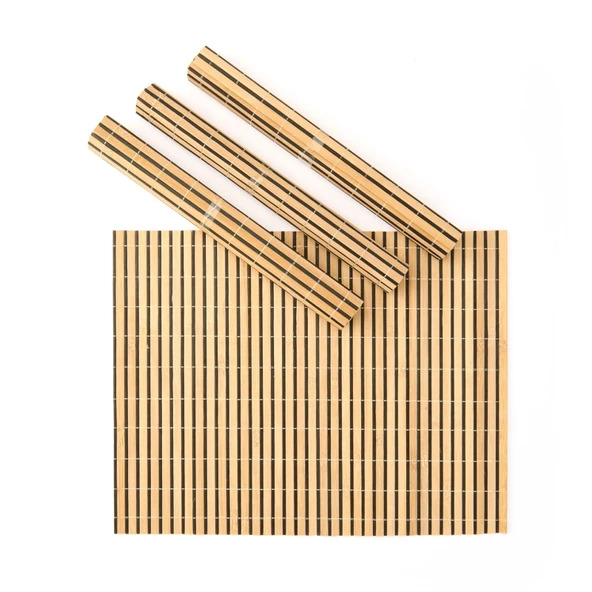 Bambu 4'lü Amerikan Servis - Kahverengi - 40x30 cm