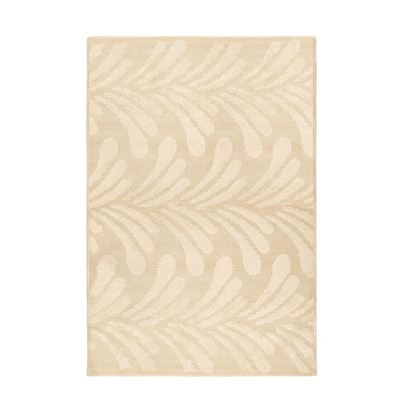Soft Leaf Shaggy Halı - Bej - 120x180 cm