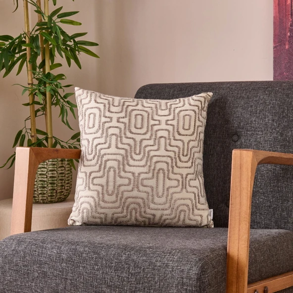 Soft Hugis Kırlent - Bej - 43x43 cm ürün görseli