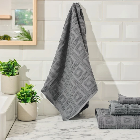 Soft Kybele Yüz Havlusu - Antrasit - 50x90 cm