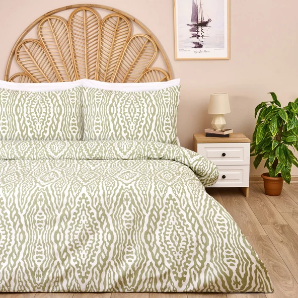 Soft Verda Çift Kişilik Nevresim Takımı - Yeşil ürün görseli