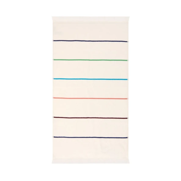 Soft Bordura Yüz Havlusu - Ekru - 50x90 cm