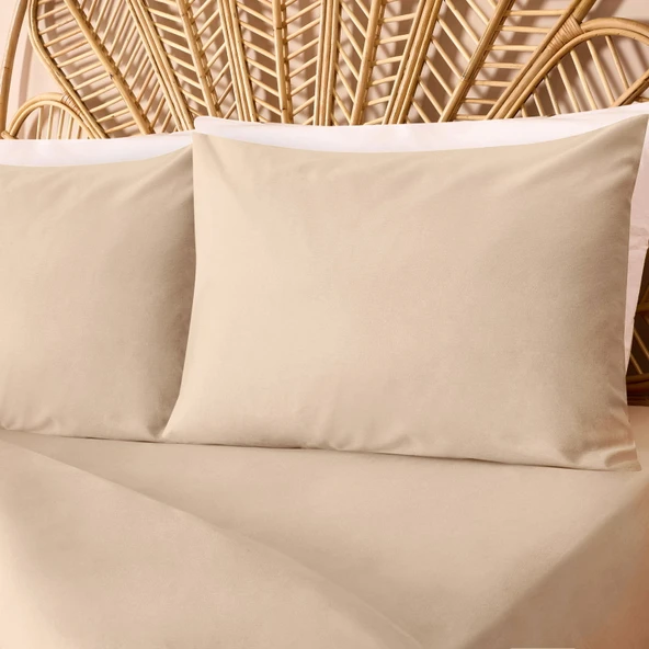 Soft Çift Kişilik Nevresim Takımı - Bej - 2