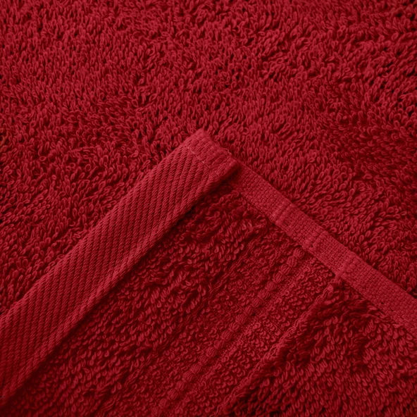 Organik Pamuk Banyo Havlusu - Bordo - 70x130 cm - 3