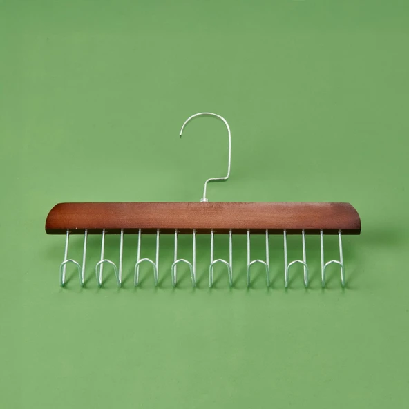 Çok Fonksiyonlu Kancalı Askı - Kahverengi - 28x19 cm - 2