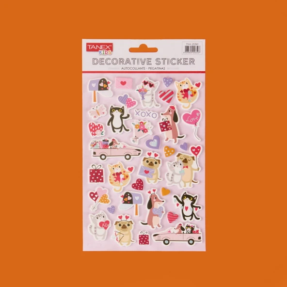 Kabartmalı Sticker - Asorti